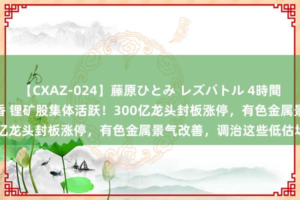 【CXAZ-024】藤原ひとみ レズバトル 4時間 feat.愛原さえ 早瀬和香 锂矿股集体活跃！300亿龙头封板涨停，有色金属景气改善，调治这些低估场地