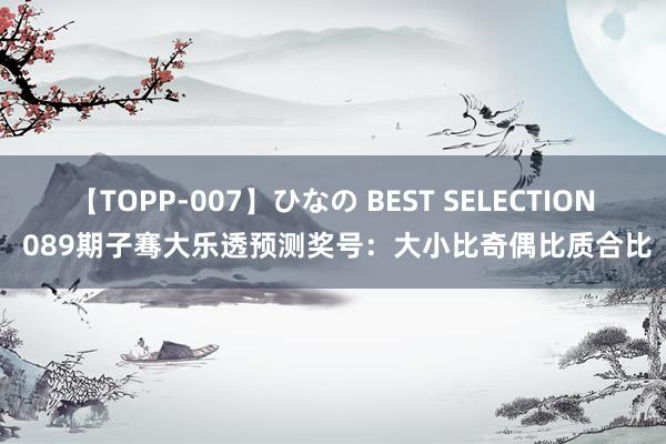 【TOPP-007】ひなの BEST SELECTION 089期子骞大乐透预测奖号：大小比奇偶比质合比