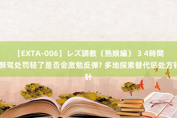 【EXTA-006】レズ調教（熟娘編） 3 4時間 醉驾处罚轻了是否会激勉反弹? 多地探索替代惩处方针