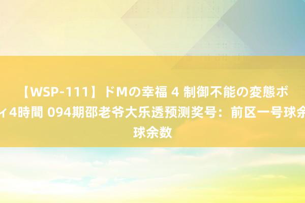 【WSP-111】ドMの幸福 4 制御不能の変態ボディ4時間 094期邵老爷大乐透预测奖号：前区一号球余数