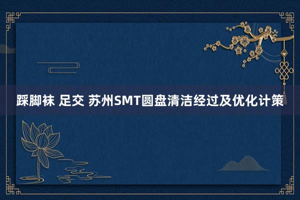 踩脚袜 足交 苏州SMT圆盘清洁经过及优化计策