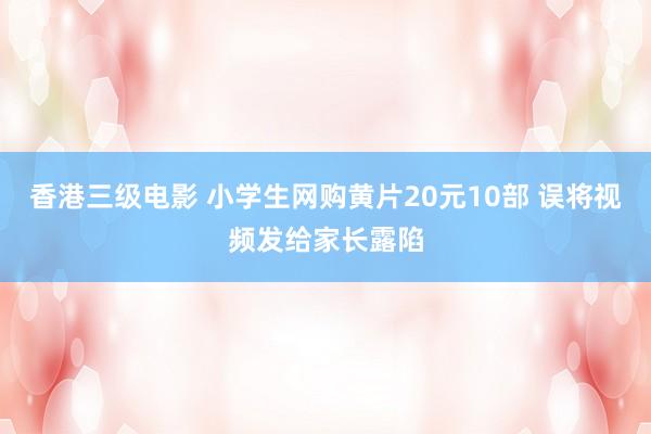 香港三级电影 小学生网购黄片20元10部 误将视频发给家长露陷