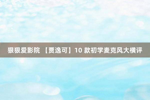 狠狠爱影院 【贾逸可】10 款初学麦克风大横评