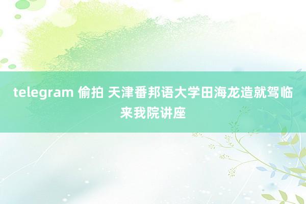 telegram 偷拍 天津番邦语大学田海龙造就驾临来我院讲座